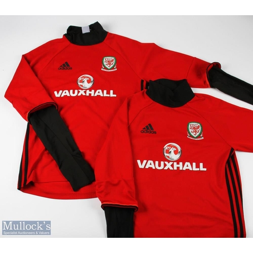 415 - Wales FA National Football Team Adidas Training Tops, sizes small and medium. Please note: Former pr... 