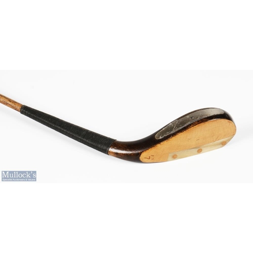 100 - Royal North Devon Golf Club 125th Anniversary Replica Early Longnose beech wood baffy in the style o... 