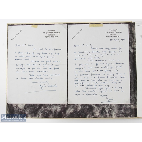 105 - Jesse Valentine (World No.1 Lady Golfer) unusual golf collection - comprising 2x handwritten letters... 