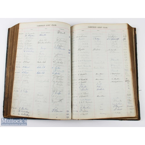 106 - Fairfield Golf Club Manchester (Est. 1892) - official Temporary Members Entry Book from 1931 onwards... 