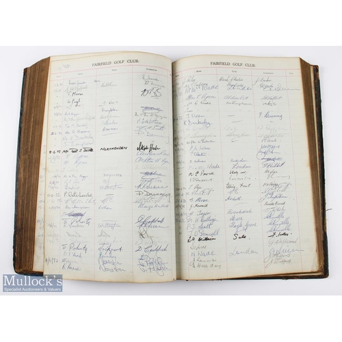 106 - Fairfield Golf Club Manchester (Est. 1892) - official Temporary Members Entry Book from 1931 onwards... 