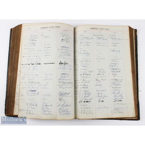 106 - Fairfield Golf Club Manchester (Est. 1892) - official Temporary Members Entry Book from 1931 onwards... 