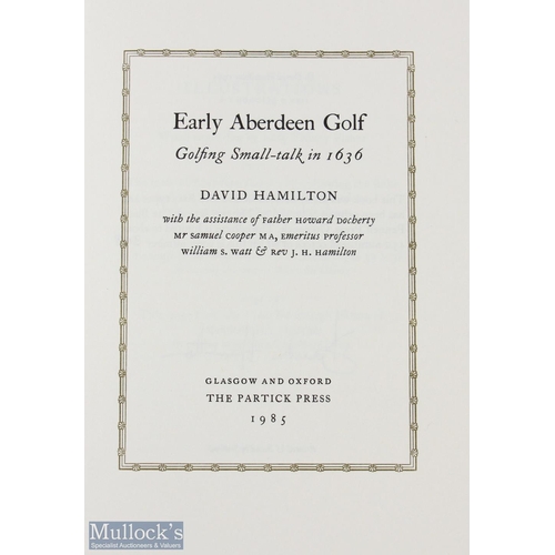 112 - David Hamilton signed early ltd ed. golf book - 