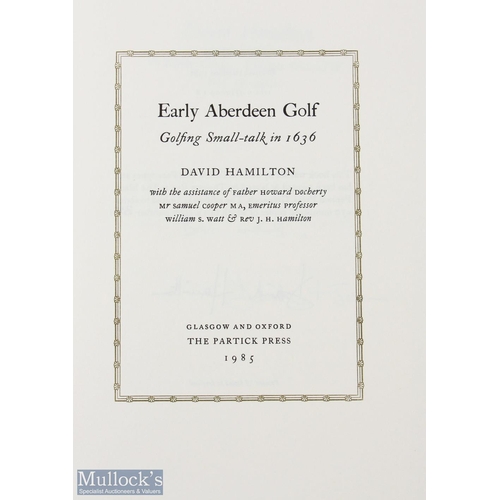 115 - David Hamilton signed ltd ed early golf book - 