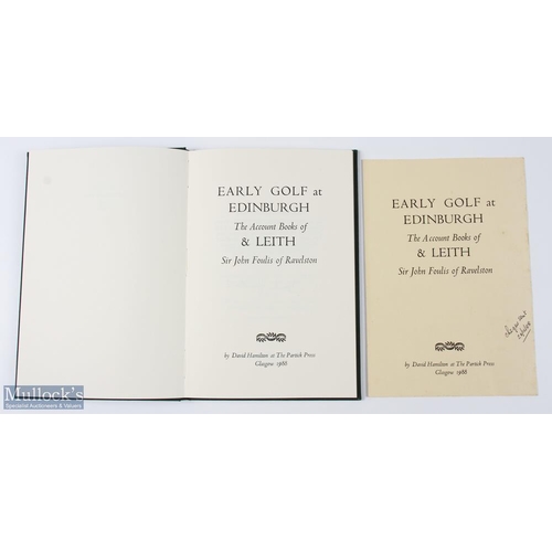 117 - David Hamilton signed ltd ed. early golf book - 