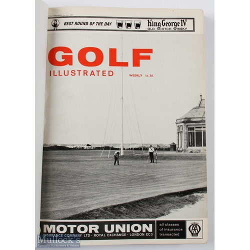 119 - 1965 Golf Illustrated Weekly magazine - a complete run in 2x red cloth bound volumes (52) - Vol.1 fr... 