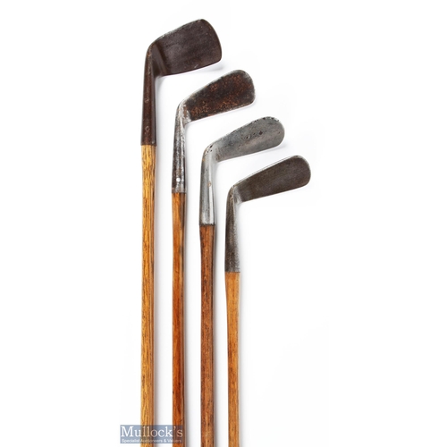 12 - 4x various James Braid Signature Smooth Face Golfing Irons - unusual very deep face square toe wide ... 