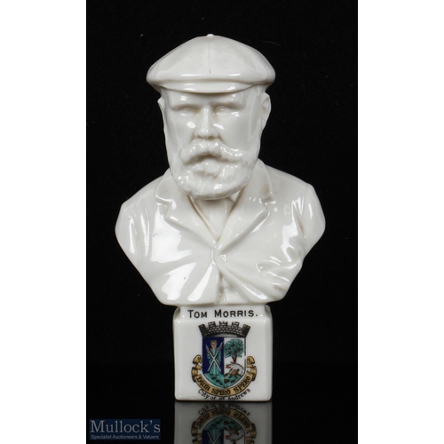 128 - Fine and large Tom Morris St Andrews Head and Shoulder Bust Figure Souvenir Ware - stamped Willow Ar... 