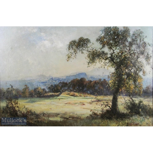 151 - J A Henderson Tarbet (1875-1937) - Murrayfield Golf Course Edinburgh - large oil on canvas signed bo... 