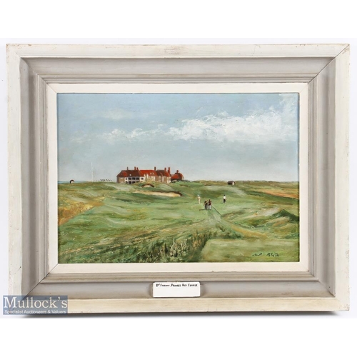 152 - Ward Blyth - Princes Old Course Sandwich Kent - oil on board signed Ward Blyth to the bottom right h... 