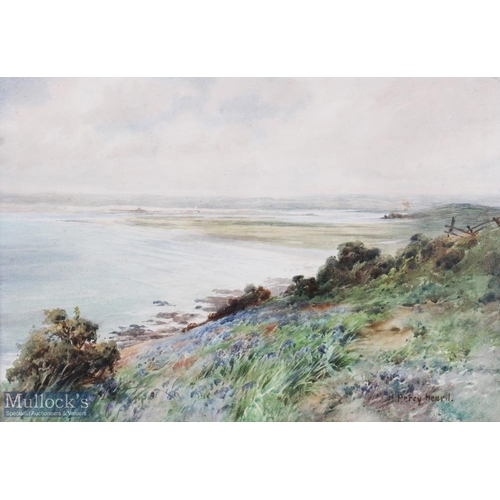 156 - H Percy Heard - RBA, RA, Walker Gallery (1866-1940) The Estuary and Golf Links Westward Ho! North De... 