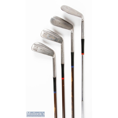 16 - Collection of James Braid L Model Early Coated and Steel Shafted Irons and Spoon (5) - 3x matching K... 