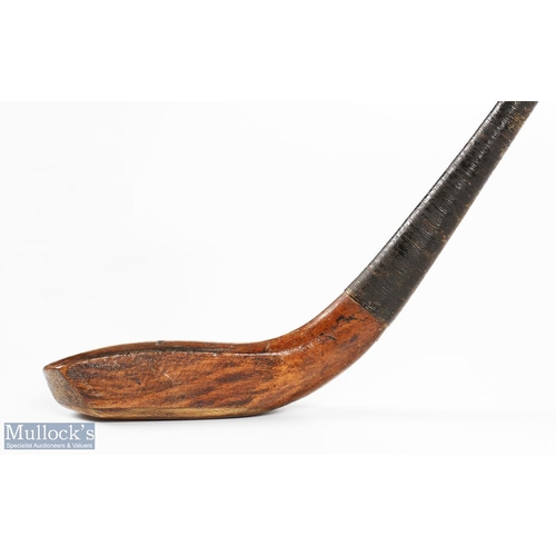 2 - Hutchison late longnose stained beech wood driver c1890 - fitted with limber shaft c/w original stai... 