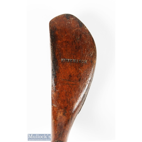 2 - Hutchison late longnose stained beech wood driver c1890 - fitted with limber shaft c/w original stai... 