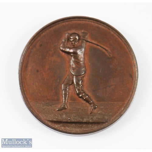 210 - Scarce 1894 Cheltenham Golf Club (Est 1891-1935) Bronze Monthly Golf Medal - won by J M Taylor July ... 