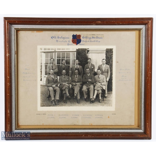 246 - 1935 Old Salopian (Shrewsbury School) Golfing Society Team Photograph of Finalists of The Halford He... 