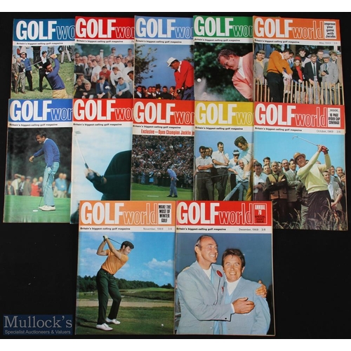 289 - 1969 Golf World Monthly magazines (12) a complete run - again published over 53 years ago. Note: Gol... 