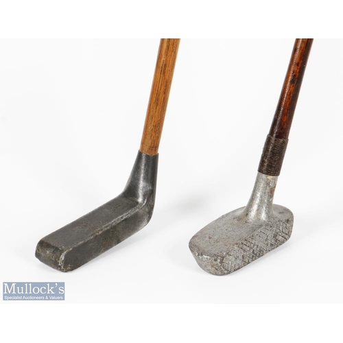 295 - 2x interesting alloy metals putters - A -Ashbourne 