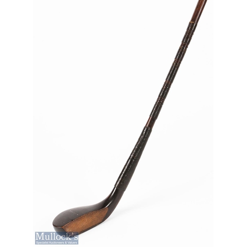 3 - Most unusual J Morris dark stained beech wood longnose play club c1885 fitted with whole cane flexib... 