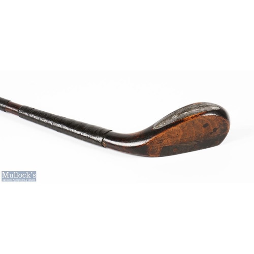 3 - Most unusual J Morris dark stained beech wood longnose play club c1885 fitted with whole cane flexib... 