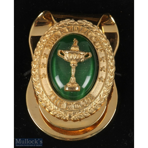 320 - 2006 Official Ryder Cup Presentation Gilt Embossed and Engraved Players/Official Money Clip - played... 