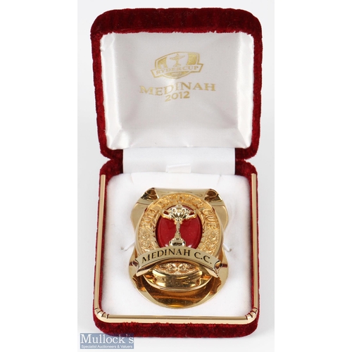 325 - 2012 Official Ryder Cup Presentation Gilt Embossed and Engraved Players/Official Money Clip - played... 