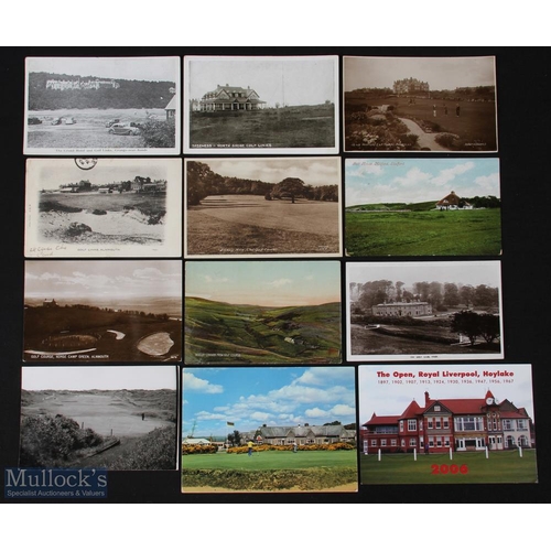 342 - Collection of 12 various early golfing postcards from the Midlands and further North dates going bac... 