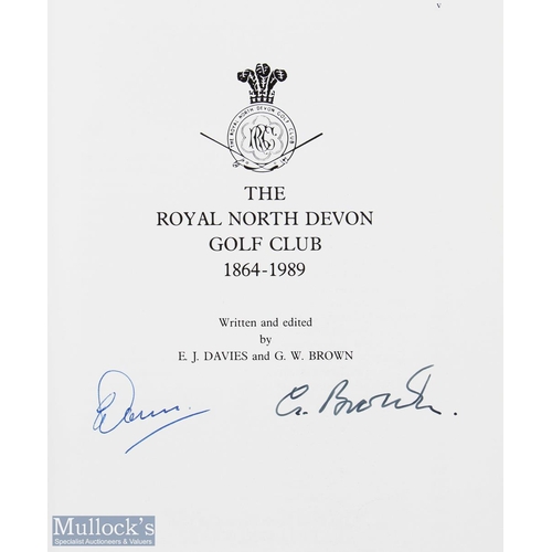 35 - Royal North Devon Golf Club History signed - 