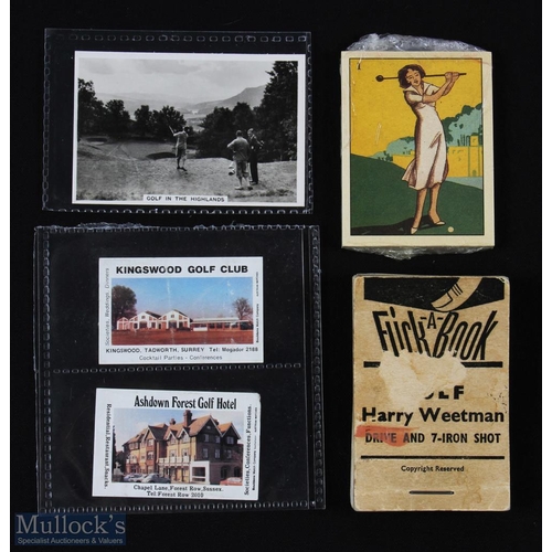 357 - Collection of Golfing Ephemera (4) to include Harry Weetman Flick-A-Book demonstrating Drive and 7-I... 