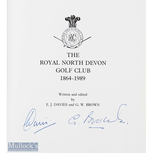 36 - Royal North Devon Golf Club History signed - 