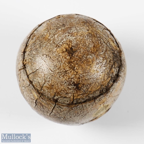 360 - Early and Interesting leather feather filled Golf Ball c1835 - with 2x distinct and separate initial... 