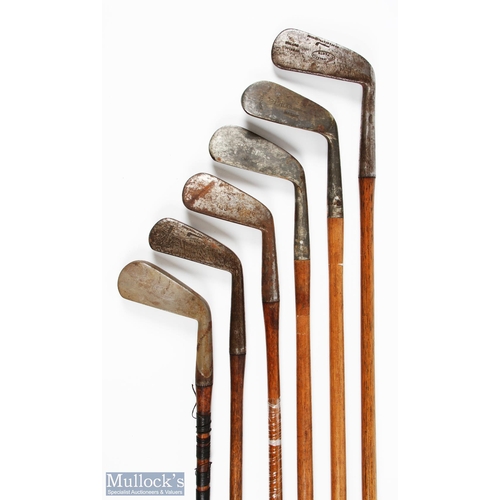 361a - Collection of 8x various Hickory shafted clubs belonging to the late Rev David Ritchie (b.1872-1948)... 