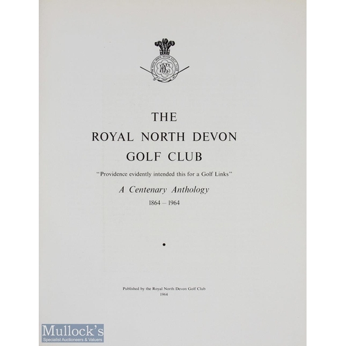 37 - Royal North Devon Golf Club History signed - 