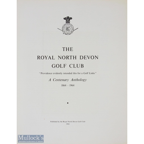 39 - Royal North Devon Golf Club History and signed letter to Pat Ward Thomas  - 