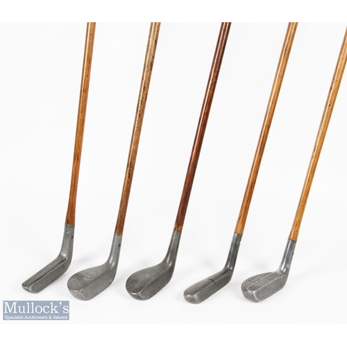 408 - 4x Alloy mallet head putters incl' a Ray model, 2x Braid Mills models, a XX model with lead inserts ... 