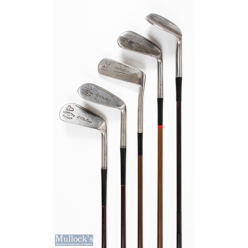 508 - Set of coated steel shafted irons and woods (12) featuring stripe top examples with indistinct maker... 