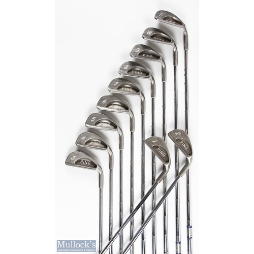 513a - Ping Karsten II 'Toe Heel Balance' Irons (14) irons all black dot, features 1, 2, 3, 4, 5, 6, 7, 8, ... 