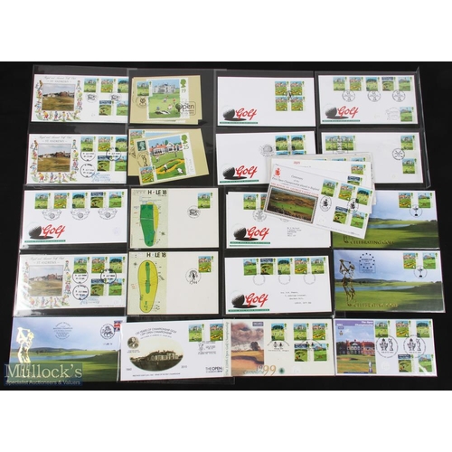 538 - Assorted Collection of Golfing First Day Covers (50) - featuring Singles, St Andrews, Ryder Cup, Ope... 