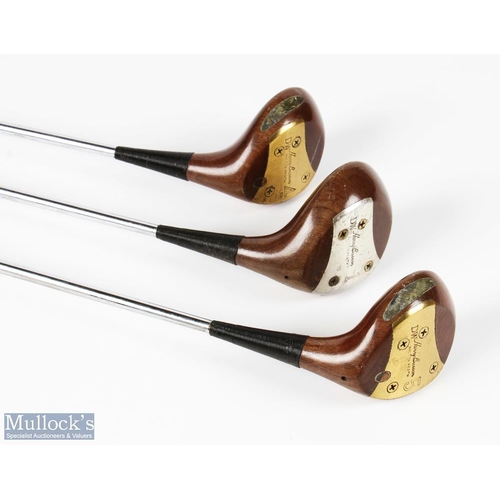 56 - Harry Busson Master Craftsman Golf Club Maker Walton Heath set of handmade golf woods (3) - to incl ... 