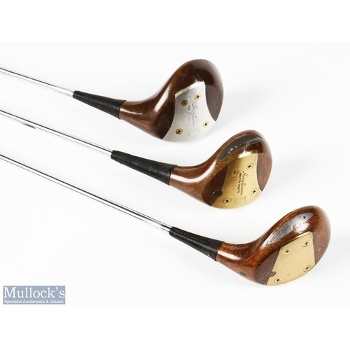 57 - Harry Busson Master Craftsman Golf Club Maker Walton Heath set of signature handmade golf woods (3) ... 