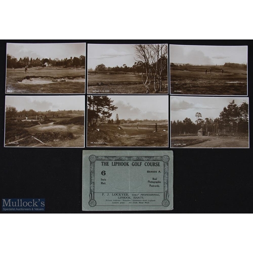 572 - 6x Liphook Golf Course Hants Real Photo Postcards in original paper sleeve all unposted