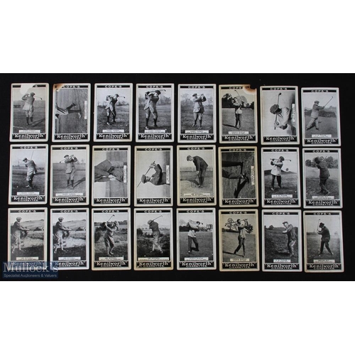 644 - Rare 1923 Cope Golf Cigarette Cards 'Cope's Kenilworth Cigarettes' spare cards 24 cards with duplica... 