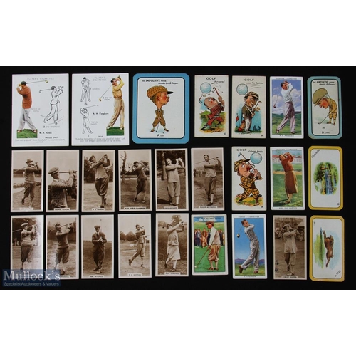 645 - Golf Cigarette cards, spare carts part sets, to include De Reszke famous golfers x12, Players golf c... 