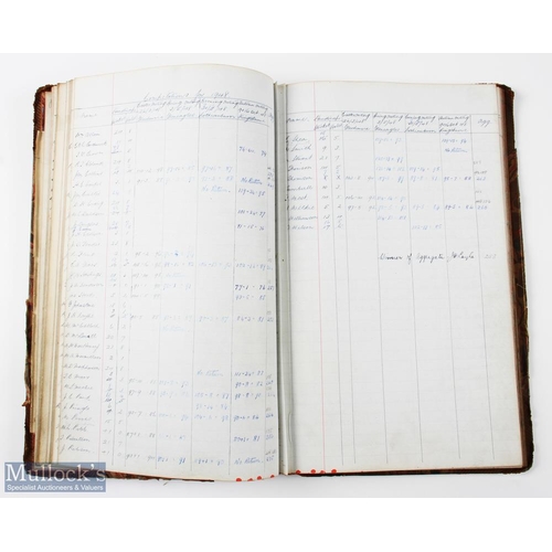 66 - North British & Mercantile Golf Club Handicap Book from 1926-1963 - in the original half leather and... 