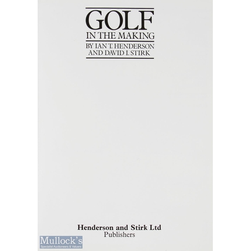 72 - Very Rare Henderson & Stirk signed leather bound Golf Book - 