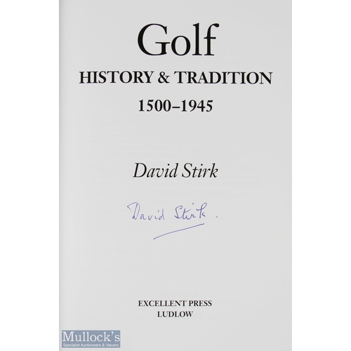 74 - Scarce David Stirk signed leather bound golf book - 