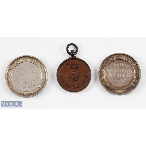 789 - Chiswick Golf Club (1892-1907) Medals and Coin (3) features 1899 Chiswick Golf Club Senior Monthly p... 