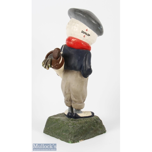 84 - Early Dunlop Caddie Papier Mache Golfing figure - c/w all 6x golf clubs, embossed Dunlop 6 to the re... 