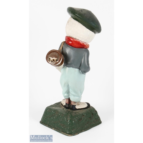 85 - Early Dunlop Caddie Papier Mache Golfing figure - with embossed Dunlop 6 to the rear of his head - d... 
