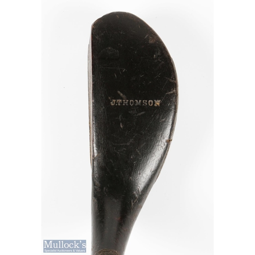 96 - J Thomson dark stained beech wood longnose driver c1895 - head measures 4.75 x 1.75